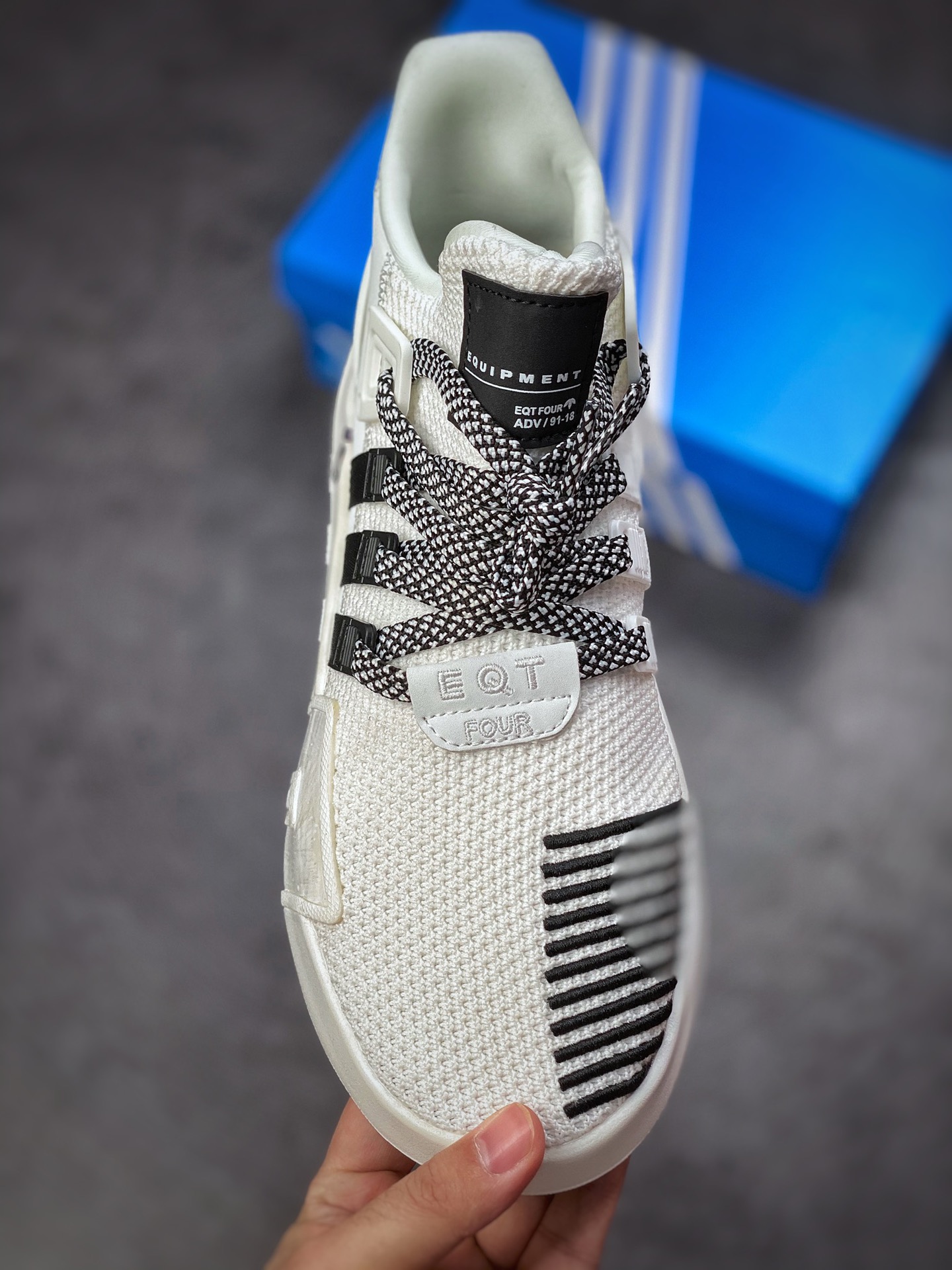 Original purchase designated version Adidas EQT Bask ADV black and white clover FW4288