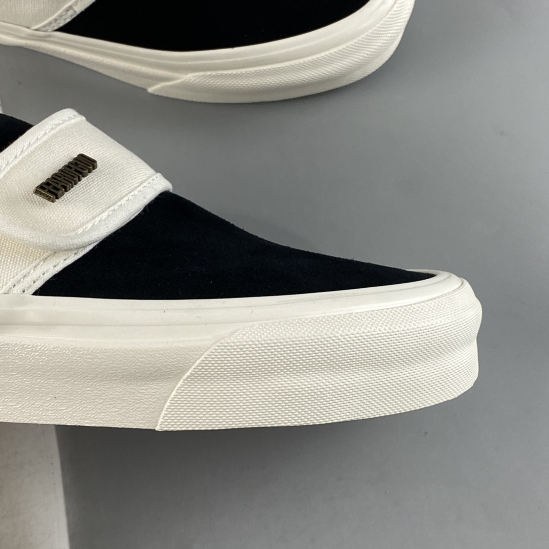 Fear of Fog x Vans Slip-On 47 V DX High Street Black and White Lazy Velcro VN0A3J9FRZR