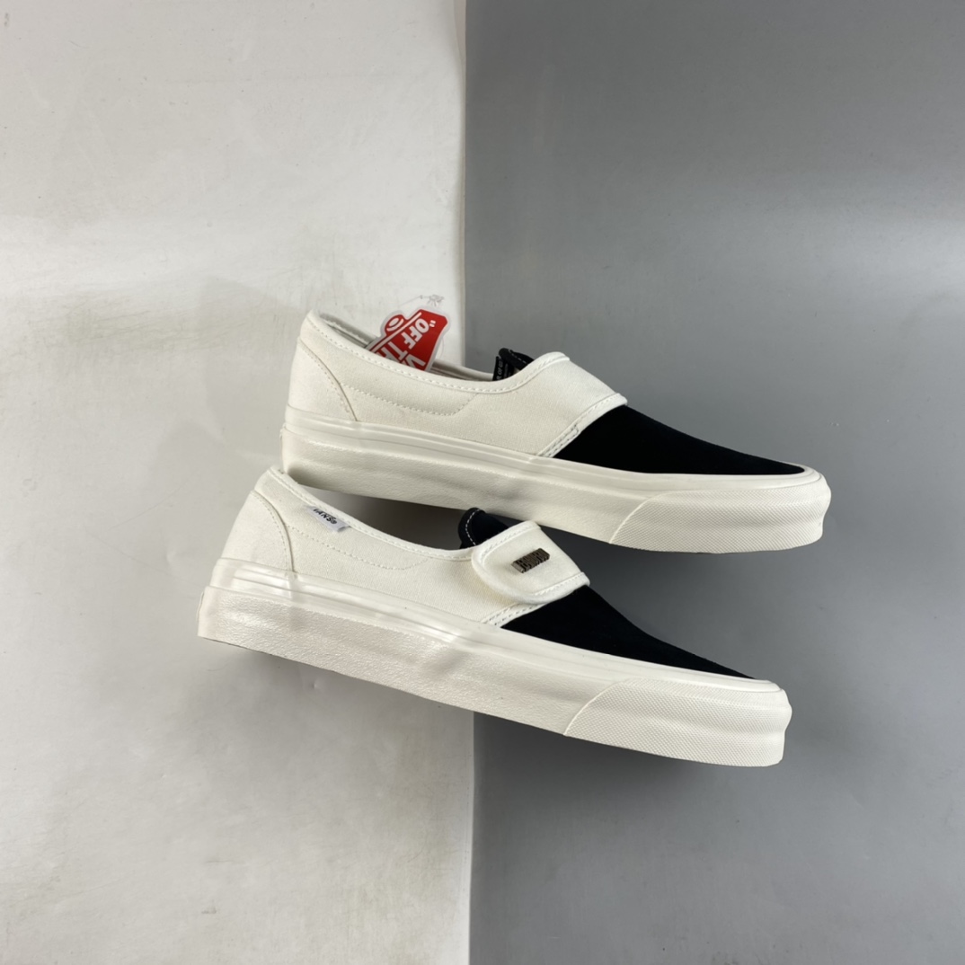 Fear of Fog x Vans Slip-On 47 V DX High Street Black and White Lazy Velcro VN0A3J9FRZR