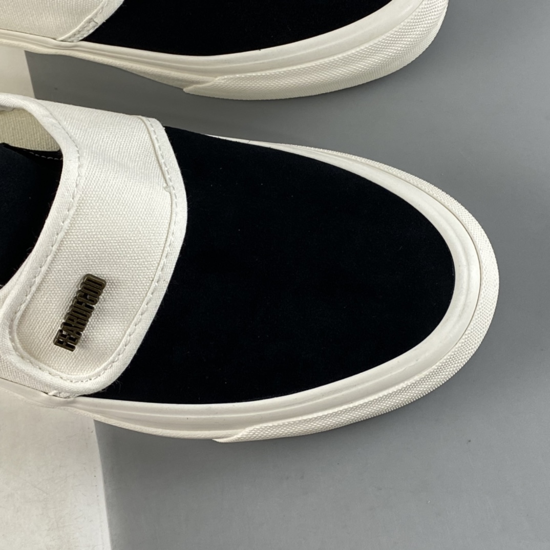 Fear of Fog x Vans Slip-On 47 V DX High Street Black and White Lazy Velcro VN0A3J9FRZR