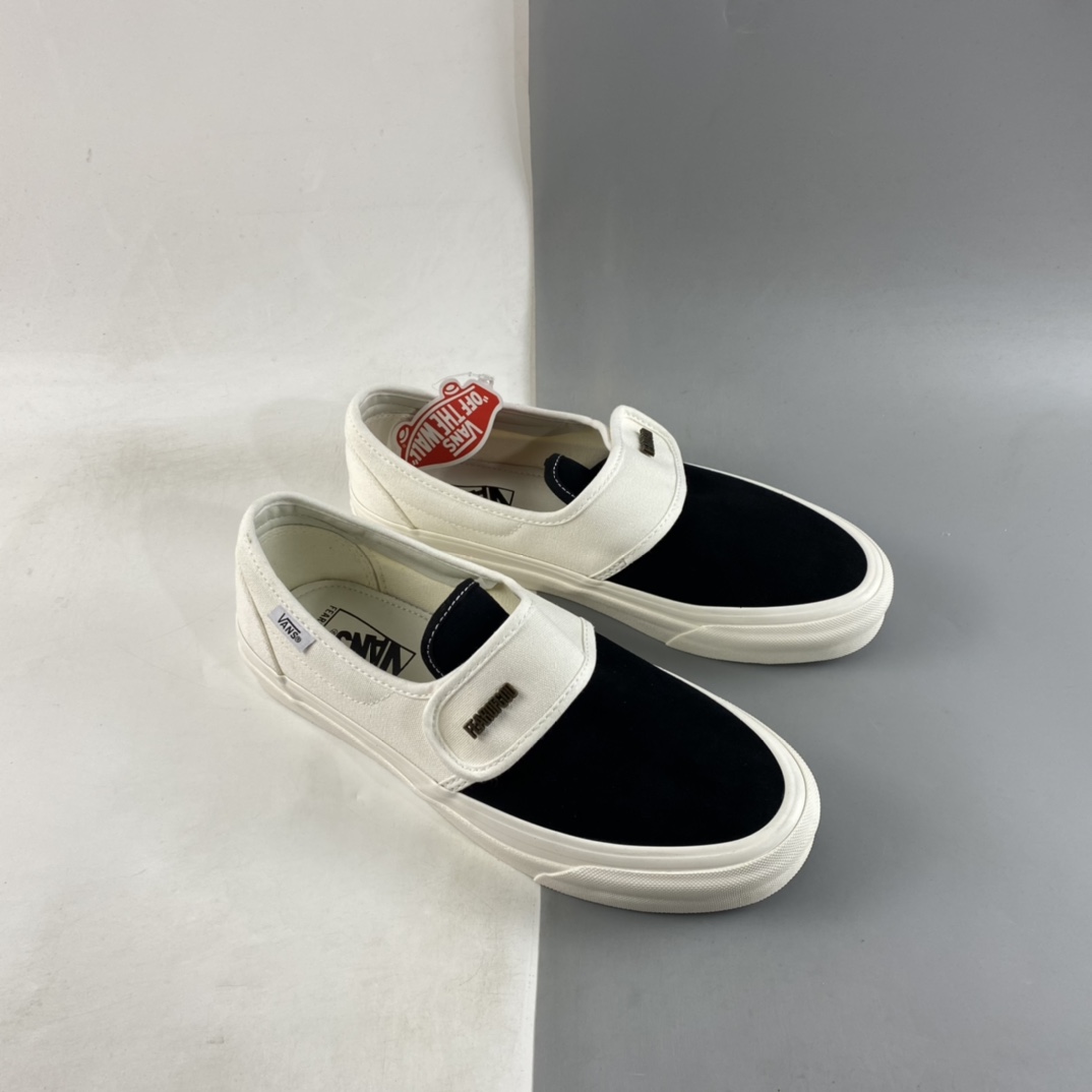 Fear of Fog x Vans Slip-On 47 V DX High Street Black and White Lazy Velcro VN0A3J9FRZR