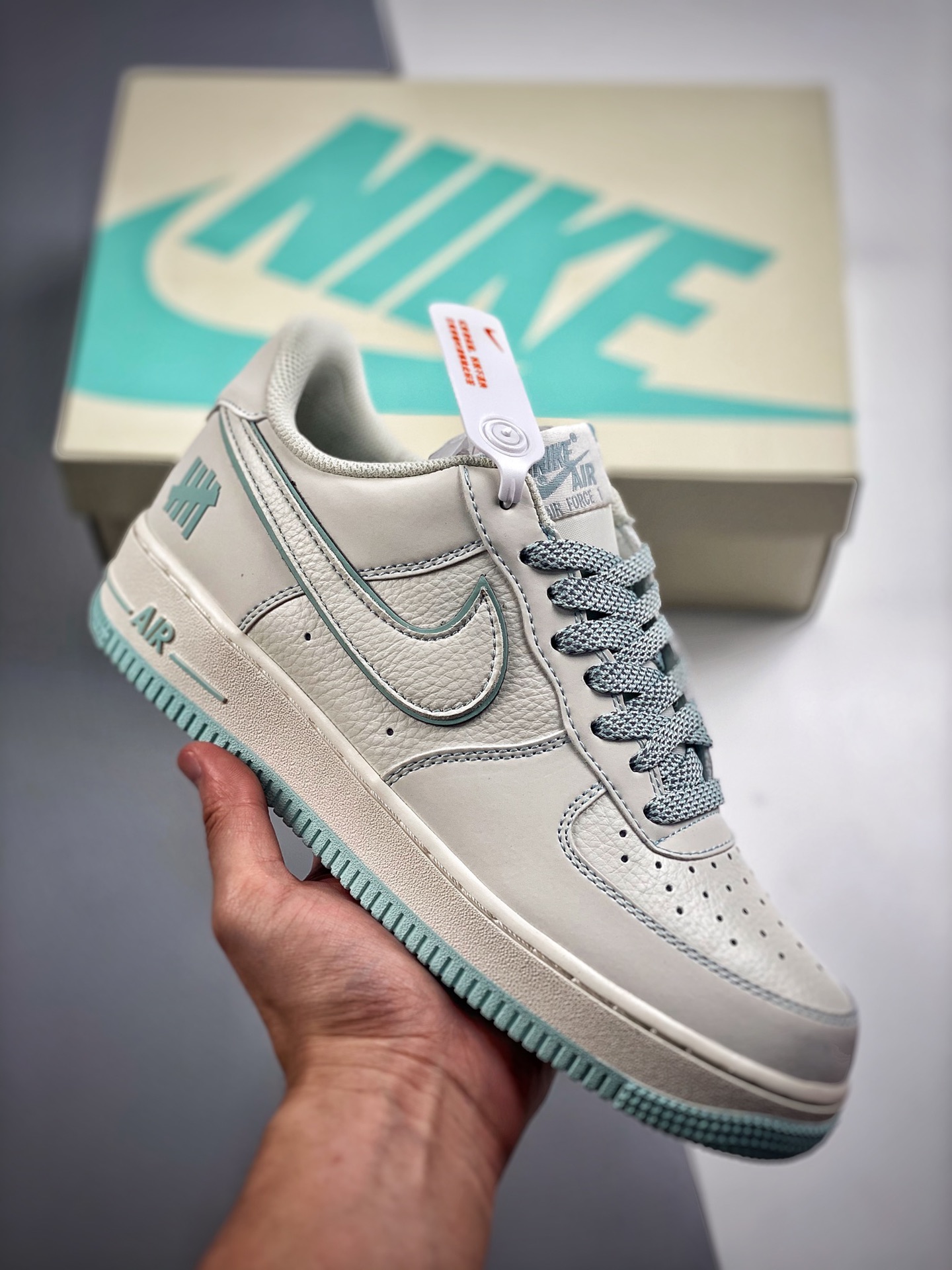 -4 Nike Air Force 1 Low '07 Azul Hielo Air Force 1 Low casual zapatillas de skate, cuero personalizado, impresión 3D or…
