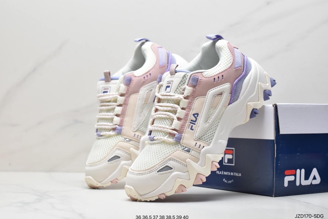 Italian sports aesthetics Fila Heritage Fluid mountain blood vessel series retro cat claw daddy ins trendy casual sports jogging shoes from F12W011115FSP