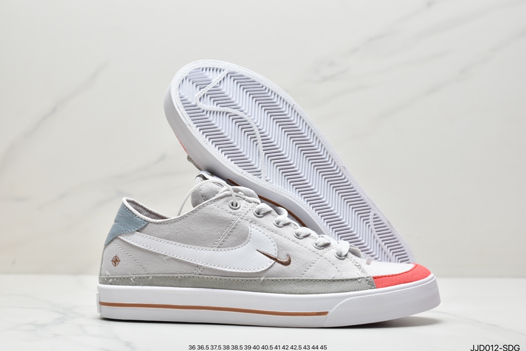Nike Court Legacy学院产物系列系列低帮经典百搭休闲运动小白板鞋“帆布浅灰白酒红”DN4232-012 Nike Court Legacy学院产物系列系列低帮经典百搭休闲运动小白板鞋“帆布浅灰白酒红”DN4232-012