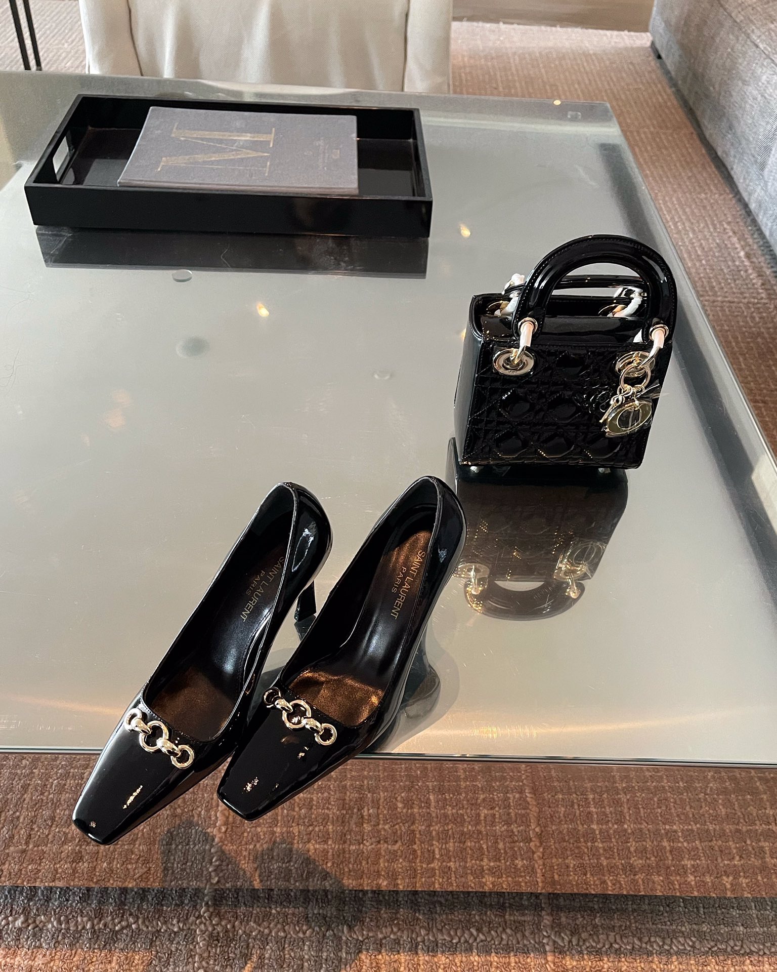 Sell Online Luxury Designer
 Yves Saint Laurent Shoes High Heel Pumps Genuine Leather Patent Sheepskin