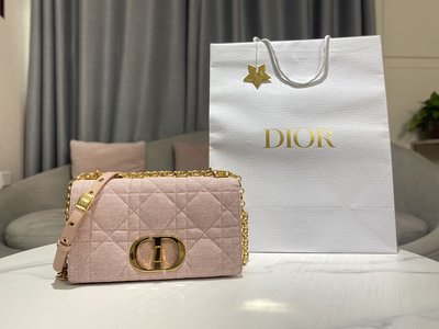 Dior Caro Bags Handbags Hot Sale
 Gold Pink Rose Embroidery Linen Chains