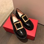 Roger Vivier 1:1
 Shoes Loafers Plain Toe Orange Fall/Winter Collection Vintage