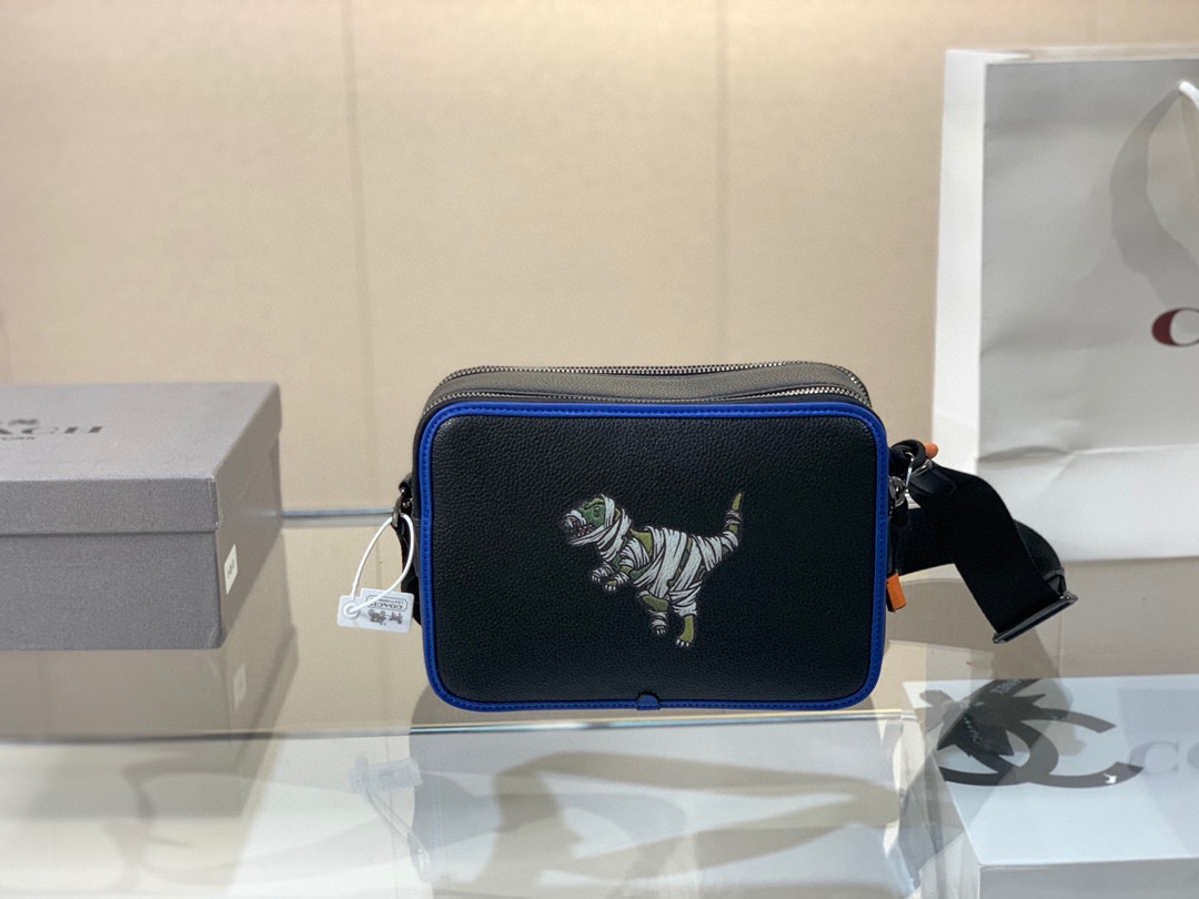 J5 礼盒包装 COACH/ Coach 蔻驰  Camera Bag 2021相机包Horse And Carriage 相机包 出货 专柜柜最新单肩斜挎包 专柜同步 最 超级实用的款式 多用款超级大牌 内衬logo时尚百搭款式 不挑年龄段 喜欢的抓紧自留啦专柜 尺寸：24*17