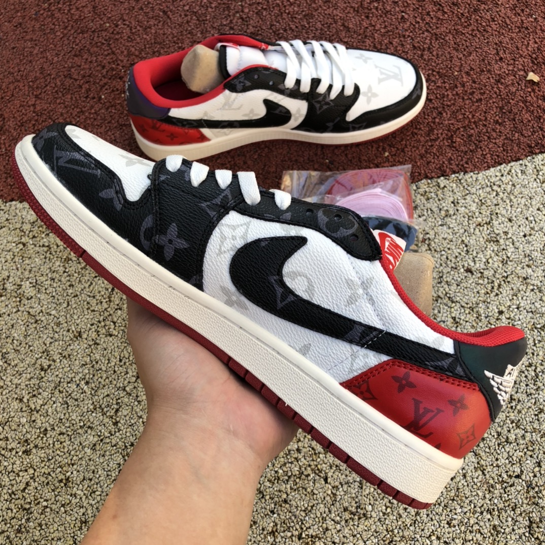 Travis Scott x Nike Air Jordan 1 Low AJ1 联名lv低帮板鞋TS 联名倒钩 DM7866-318