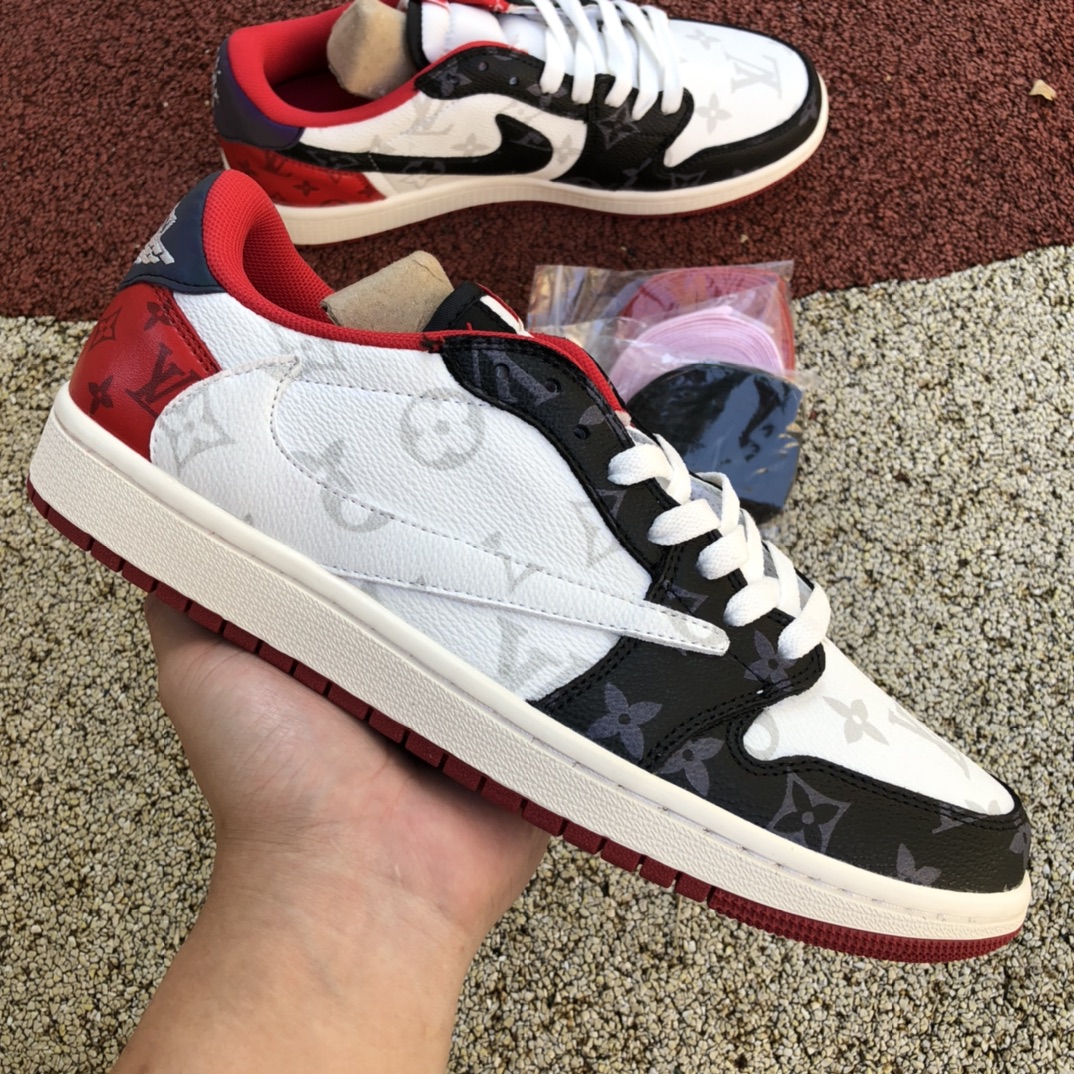 Travis Scott x Nike Air Jordan 1 Low AJ1 联名lv低帮板鞋TS 联名倒钩 DM7866-318