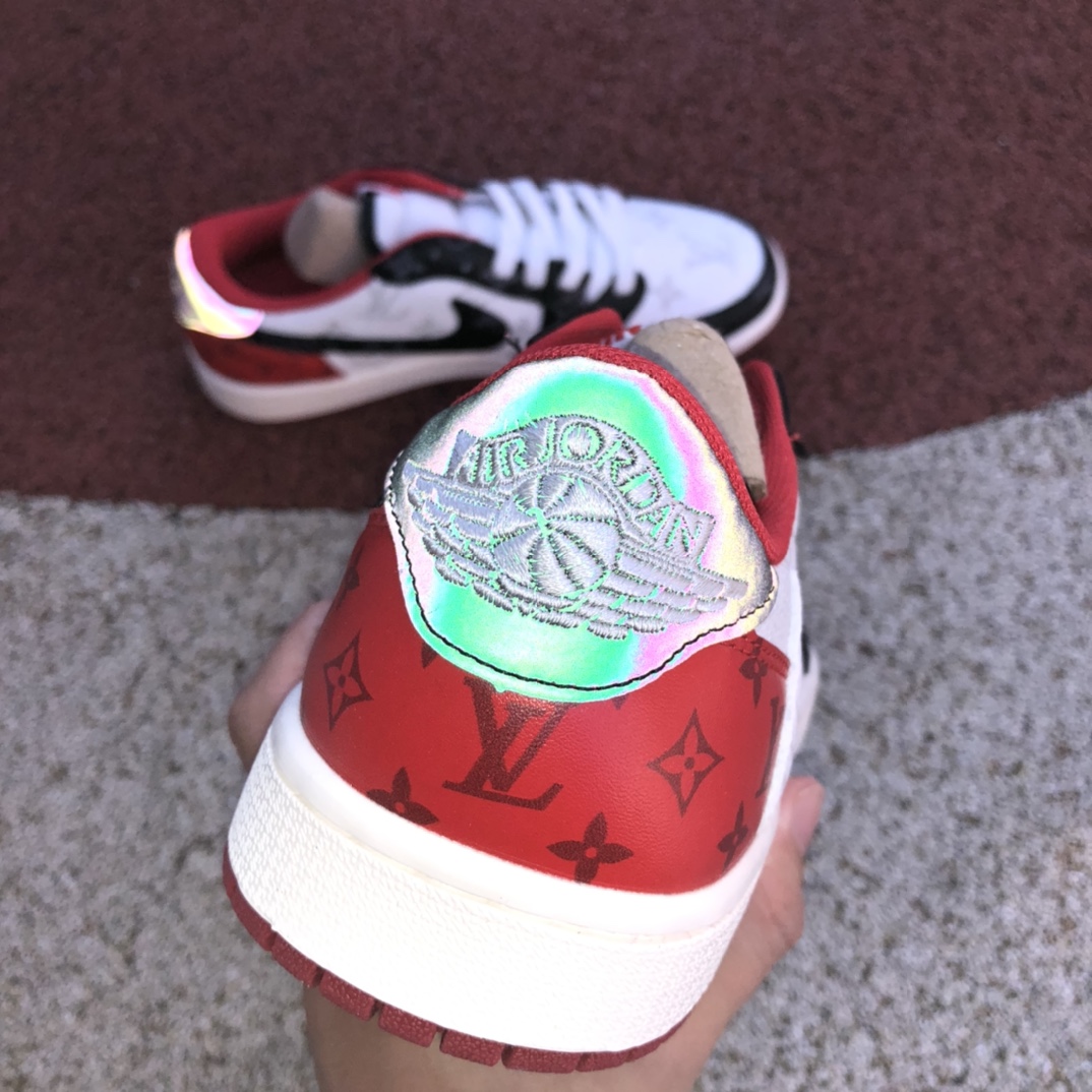 Travis Scott x Nike Air Jordan 1 Low AJ1 联名lv低帮板鞋TS 联名倒钩 DM7866-318