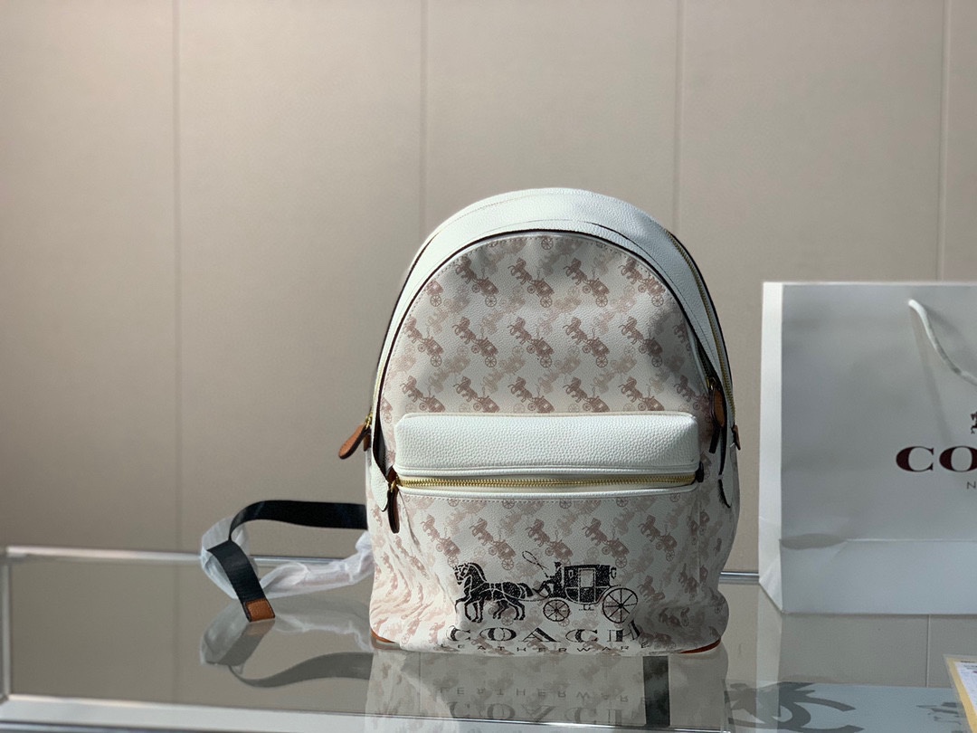 L0 size：31*40cm  Coach 蔻驰  双肩包.. 真的美翻了 多大年龄轻松驾驭 涂层帆布的面料搭配皮革 超级耐造的包包 你不会选错的