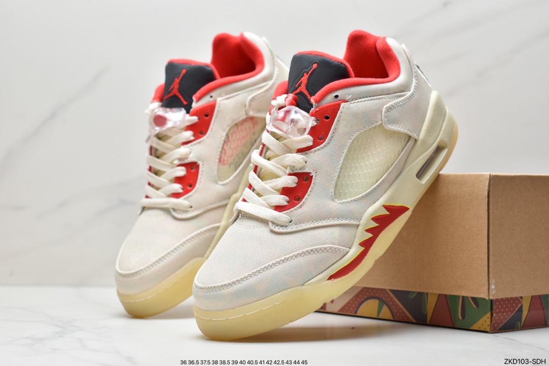 Air Jordan 5 Low ”Chinese New Year” AJ5 乔5中国限定低帮篮球鞋 DD2240-100 Air Jordan 5 Low ”Chinese New Year” AJ5 乔5中国限定低帮篮球鞋 DD2240-100