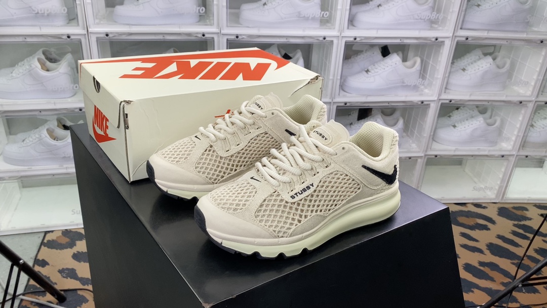 [Air Force Series]Stussy x Air Max 2015 "Fossil" 2015 Air Cushion Series Low-