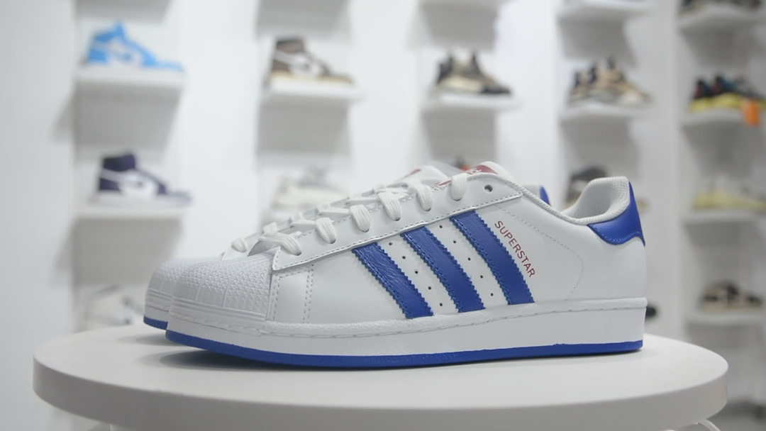 [Adidas Originals Series]HD video appreciation AD white sapphire blue shell he