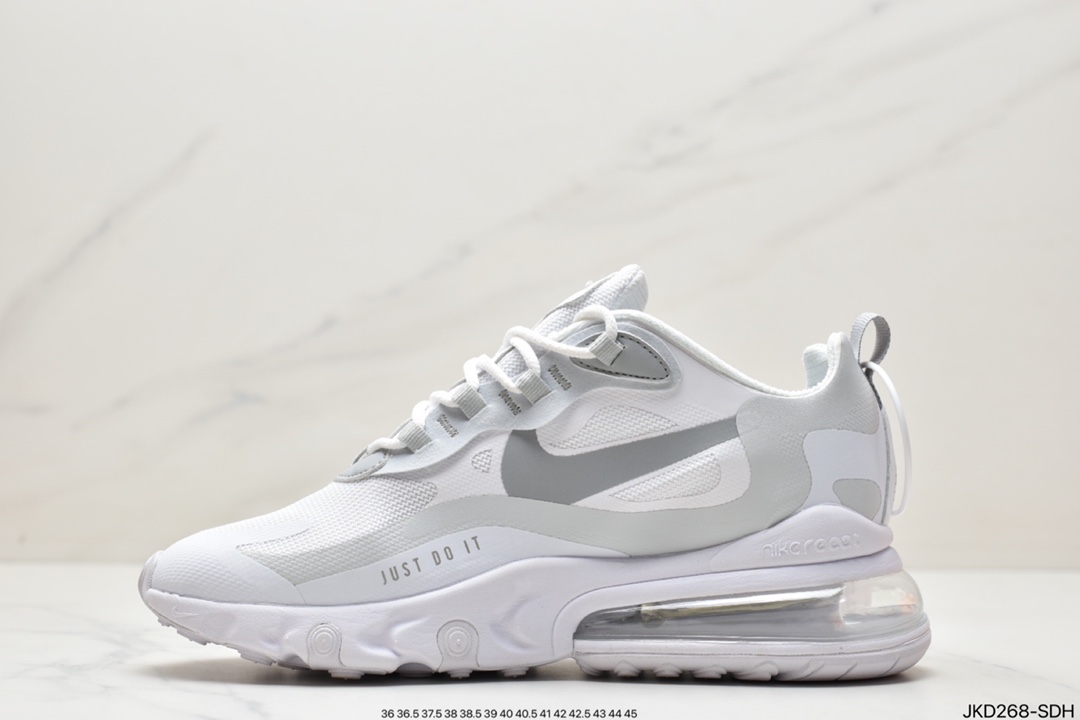 Nike Air Max 270 React 270瑞亚赛车系列透气后半掌气垫百搭运动慢跑鞋 CJ0620 Nike Air Max 270 React 270瑞亚赛车系列透气后半掌气垫百搭运动慢跑鞋 CJ0620