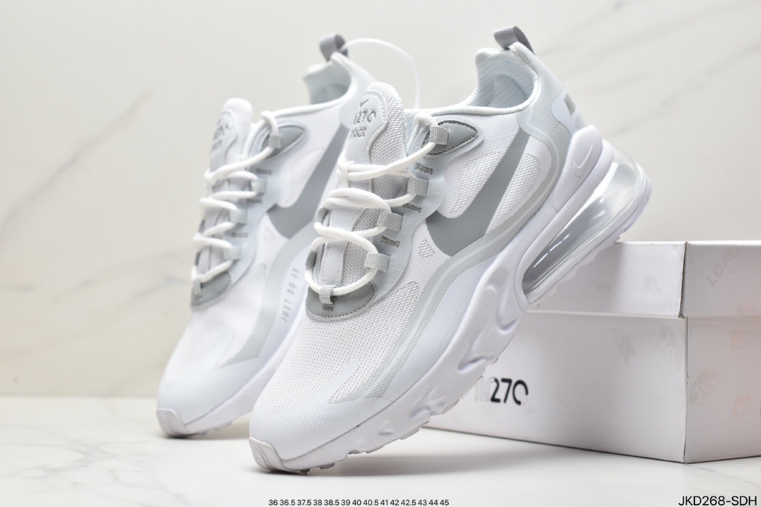 Nike Air Max 270 React 270瑞亚赛车系列透气后半掌气垫百搭运动慢跑鞋 CJ0620 Nike Air Max 270 React 270瑞亚赛车系列透气后半掌气垫百搭运动慢跑鞋 CJ0620