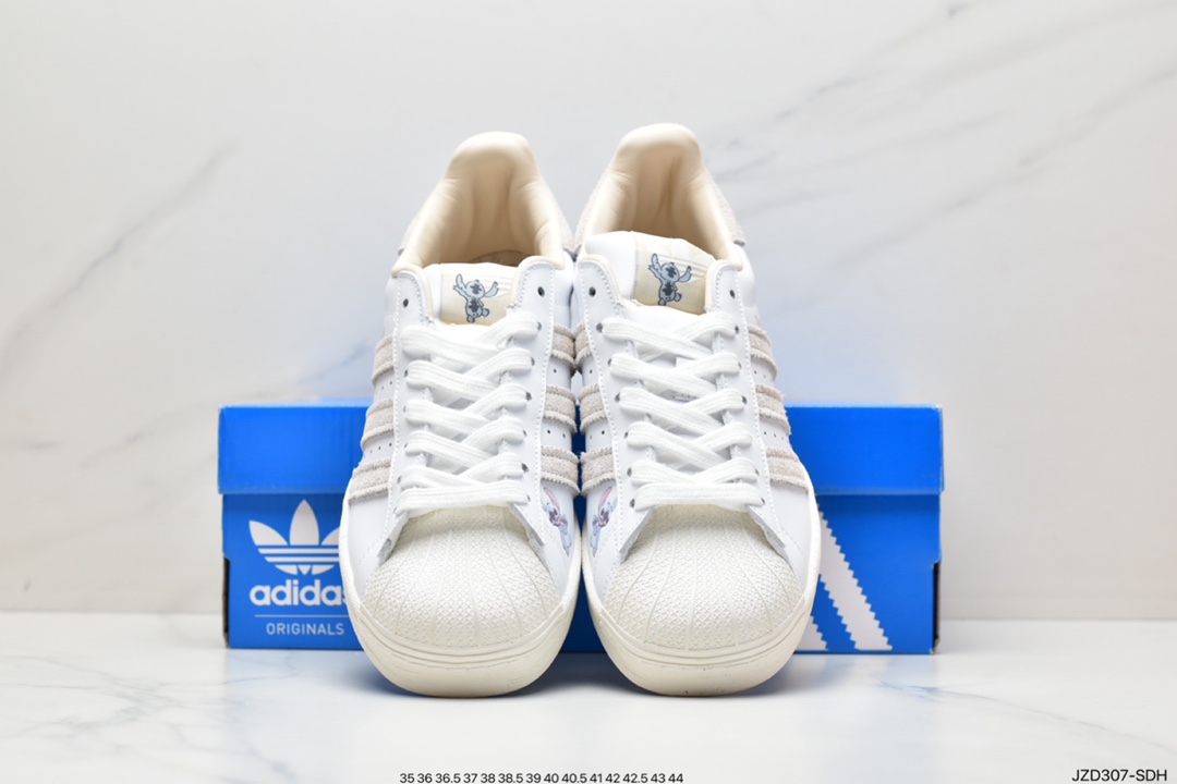 Disney joint series, meet Stitch Lilo & Stitch x Adidas Originals Superstar classic shell head series HQ6356