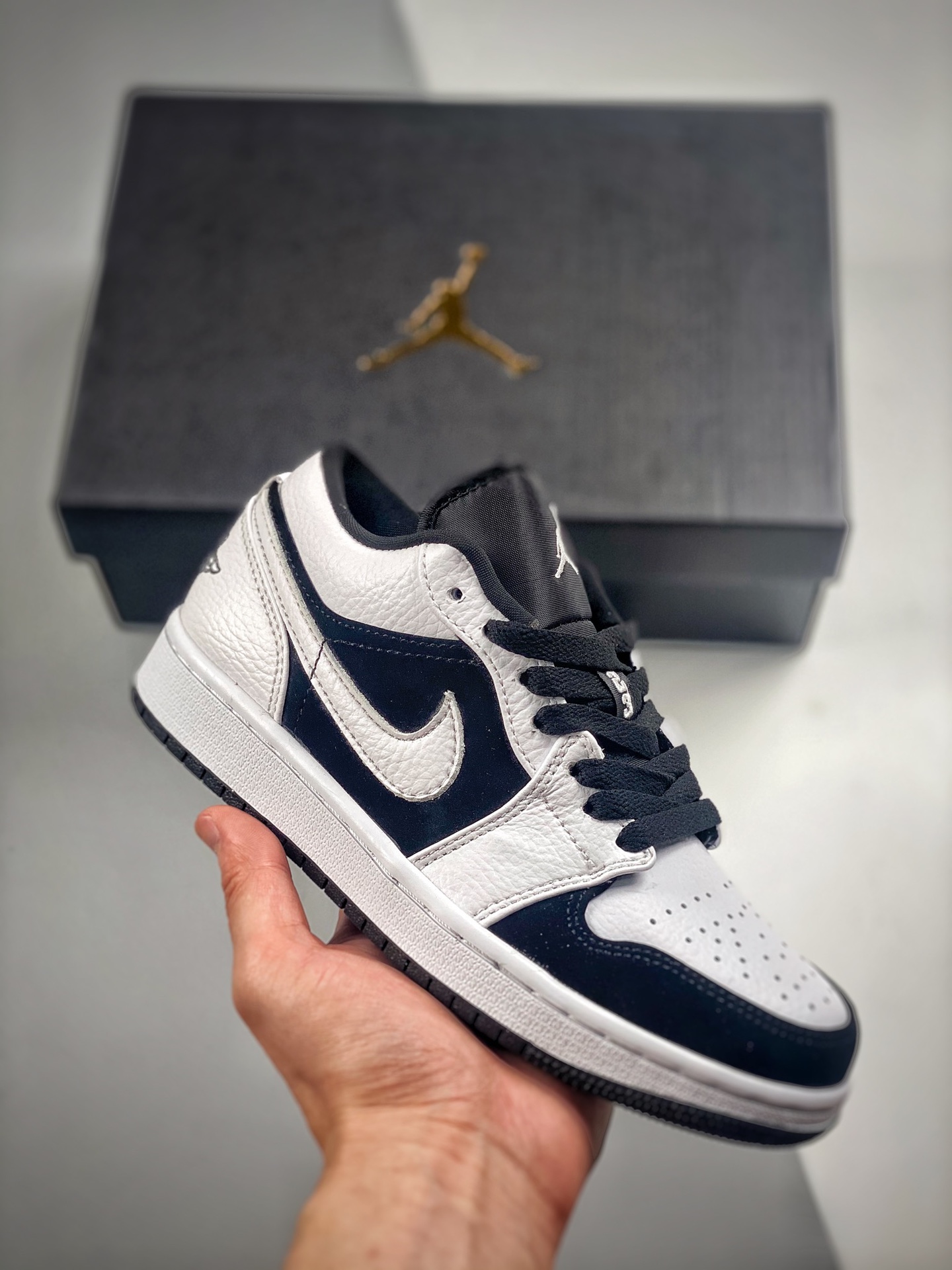 -4 Air Jordan 1 Low blanco negro panda único en el mercado cuero de primera capa exclusivo desarrollo con zapato y arch…