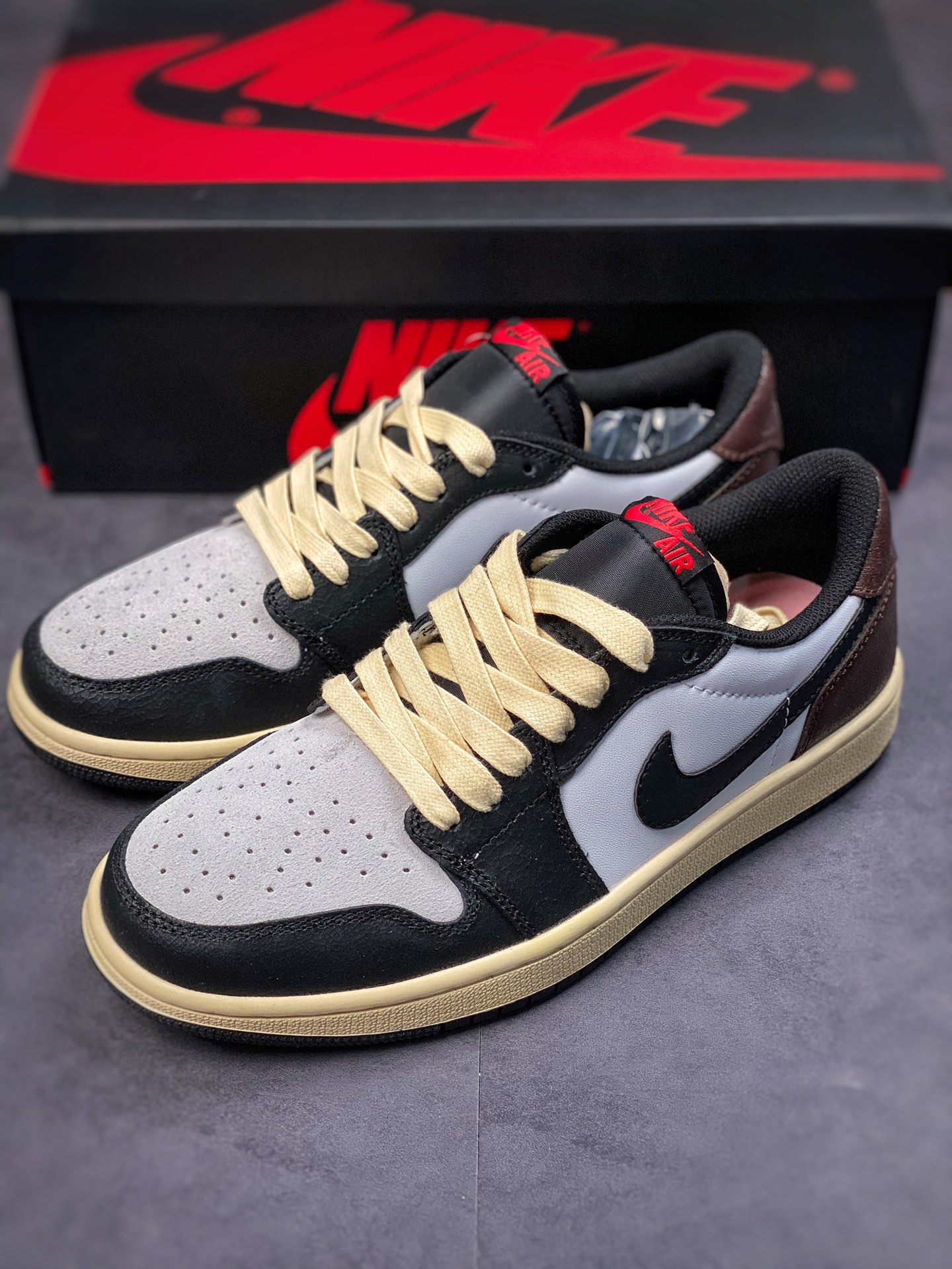 200 Air Jordan 1 Low 黑摩卡爆裂纹 AJ1乔1低帮休闲板鞋 CZ0790-061