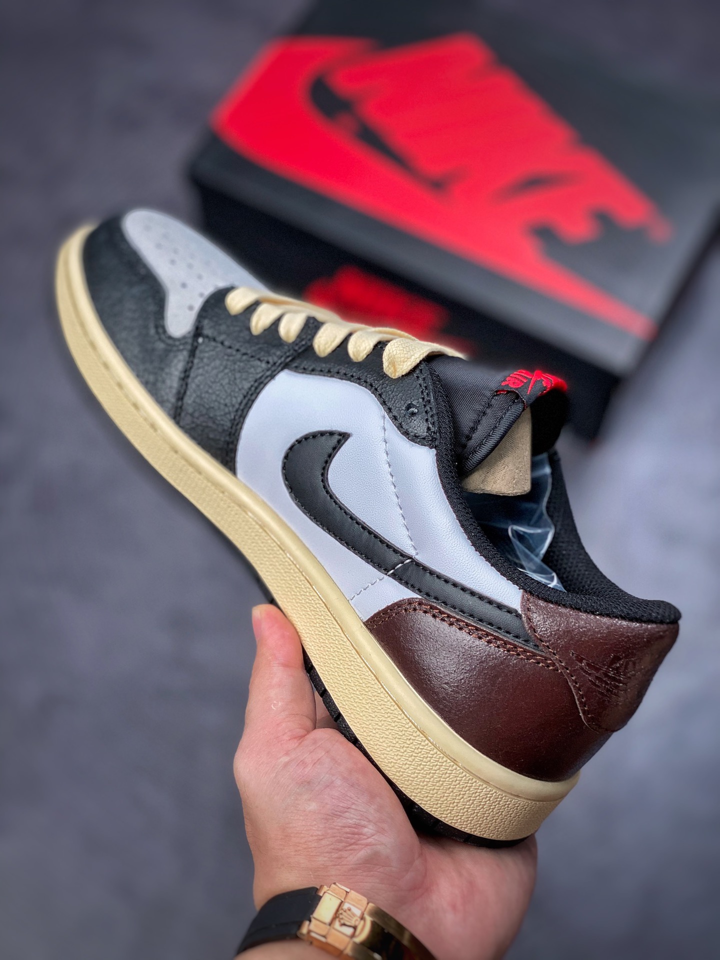 200 Air Jordan 1 Low 黑摩卡爆裂纹 AJ1乔1低帮休闲板鞋 CZ0790-061