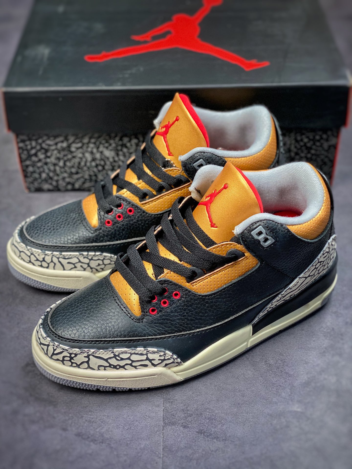 240 Air Jordan 3 Retro Low 黑金水泥 CK9246-067