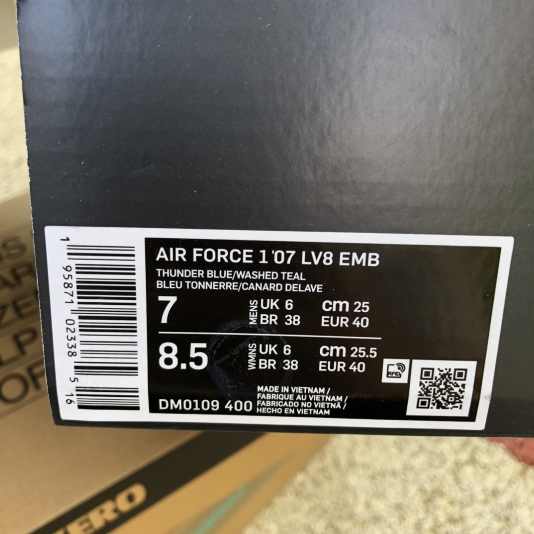 NikeAir Force 1 LowAF1白蓝橙低帮休闲鞋DM0109-400