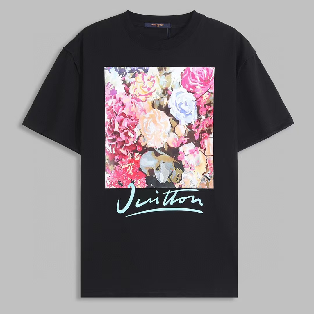 Louis Vuitton Abbigliamento T-Shirt Nero Bianco Collezione Autunno/Inverno