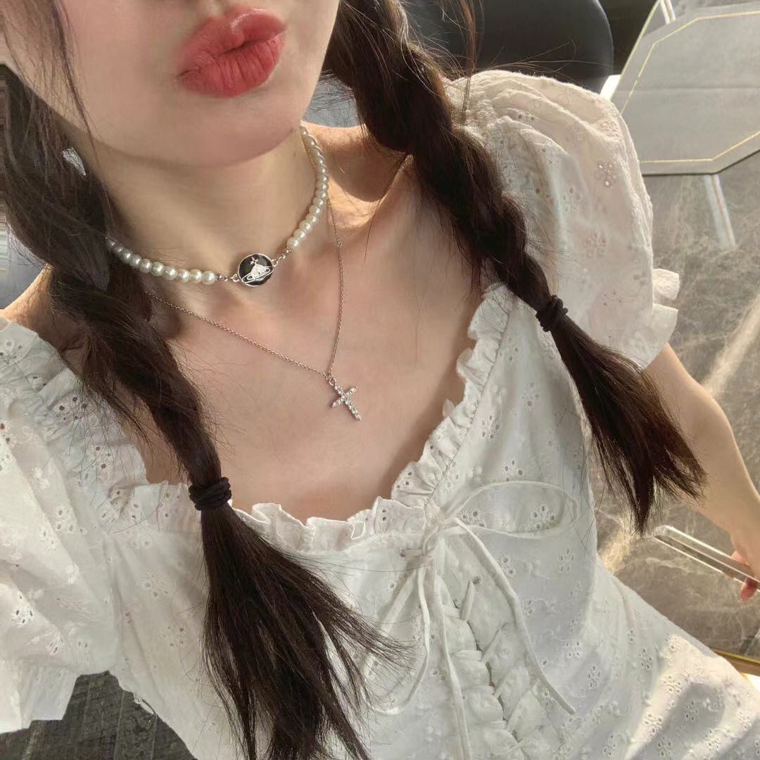 NO:103460,【VivienneWestwood】The Queen Mother of the West, Saturn Pearl Necklace, Queen Mother of the West, Necklace19860909【VivienneWestwood】西太后 土星珍珠项链,西太后项链,necklace,Jewelry