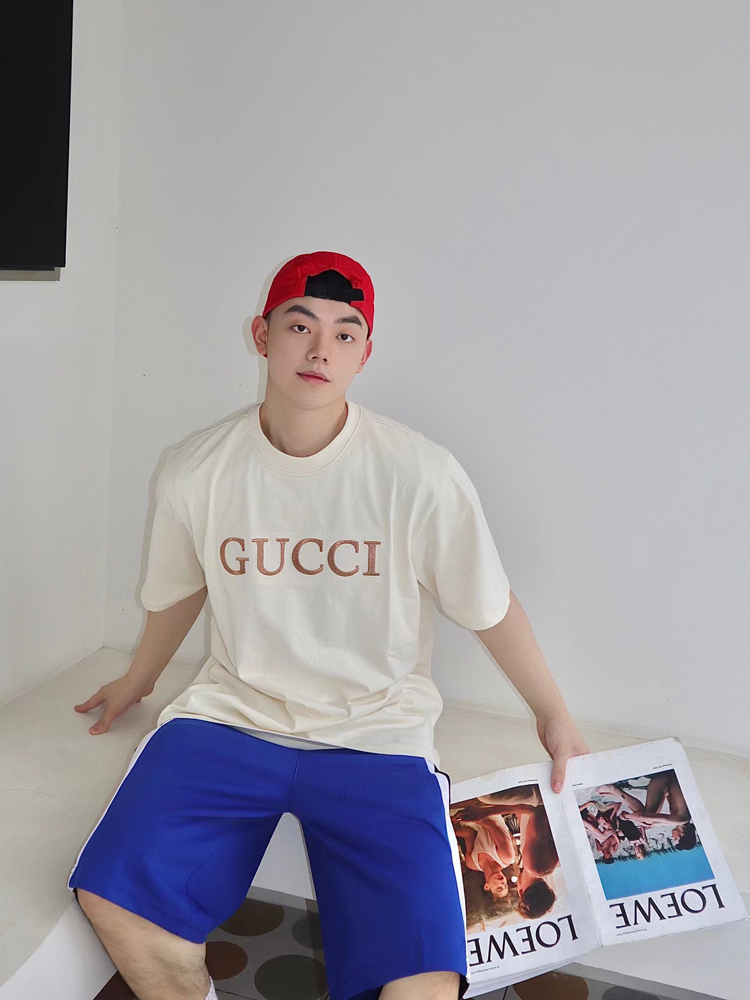 Gucci Odzież T-Shirt Róża Różowe złoto Unisex Krótki rękaw