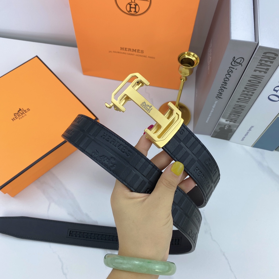 H家男士自动腰带-宽度35MM精品钢