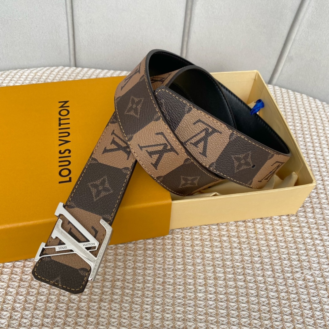 Buy
 Louis Vuitton Belts Men Calfskin Cowhide