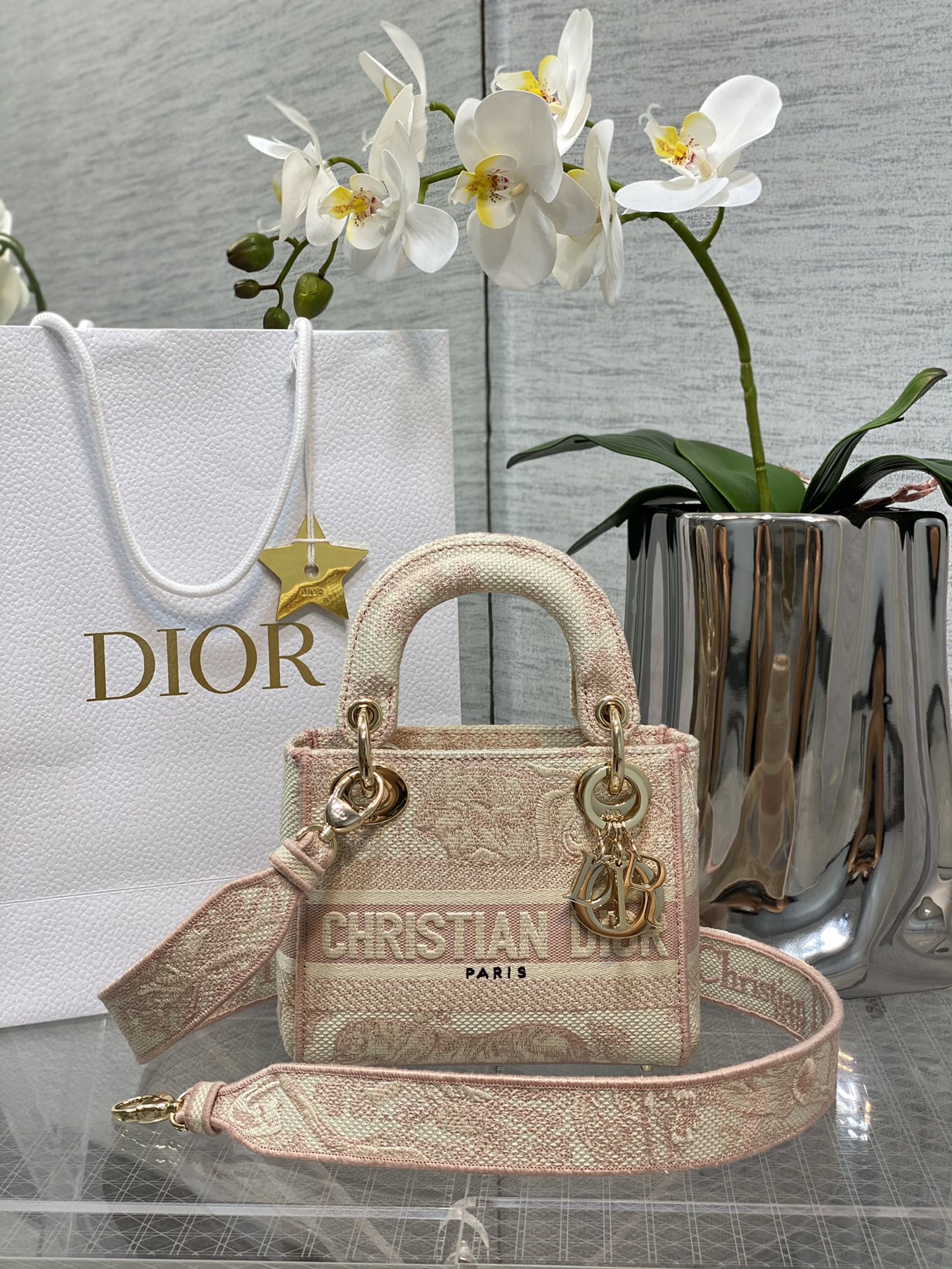 𝐋𝐚𝐝𝐲 tres compartimentos último tamaño tigre rosa