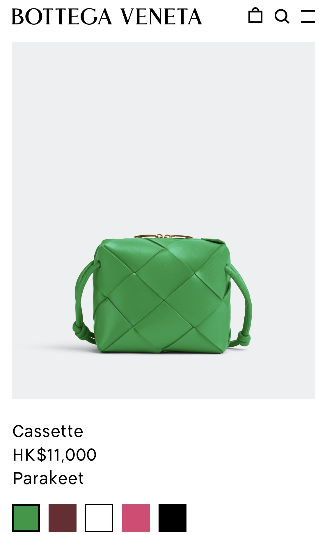 Bottega Veneta CASSETTE 14CM 相机包 701915鹦鹉绿