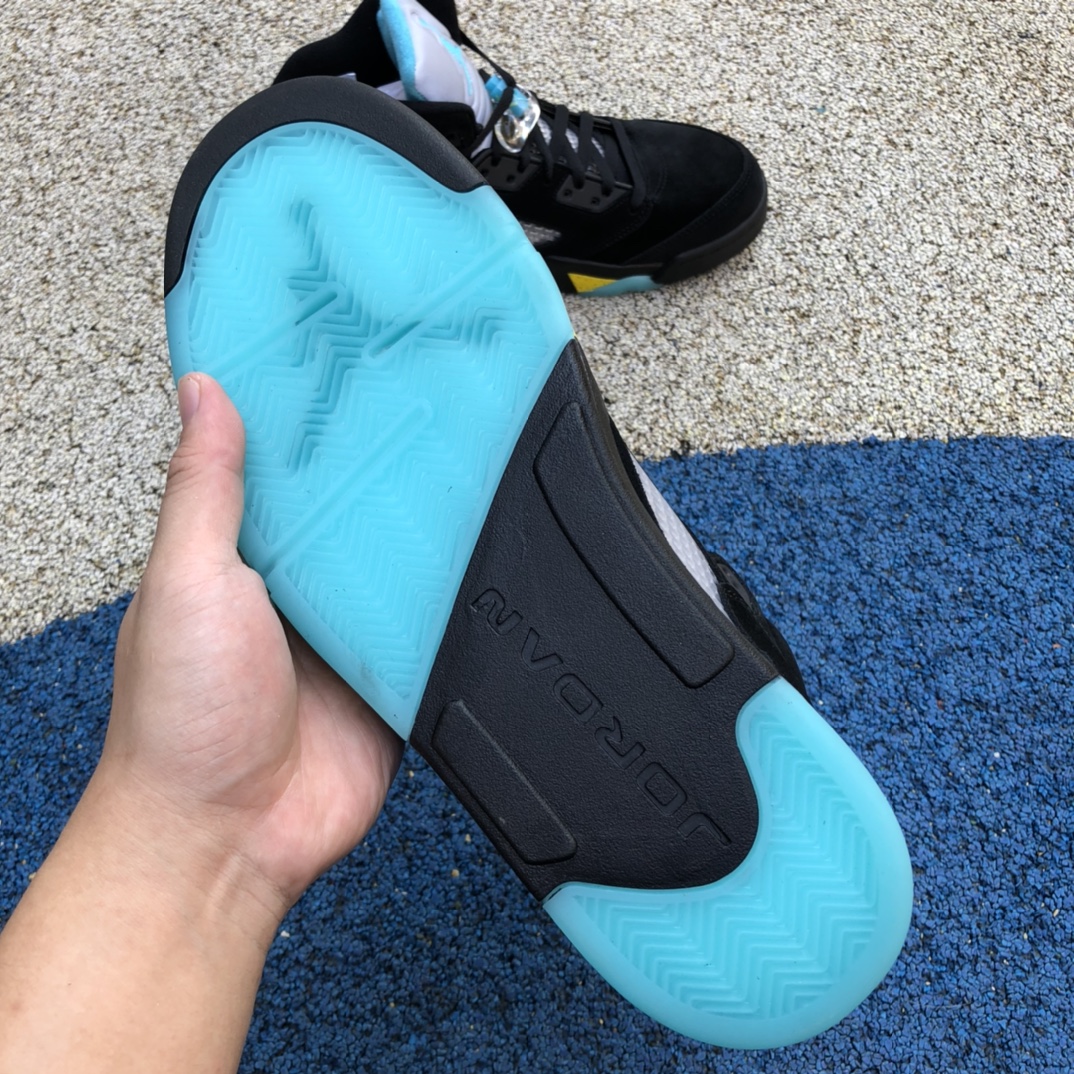 550 Air Jordan 5 Aqua 黑黄兰 篮球鞋 DD0587-047