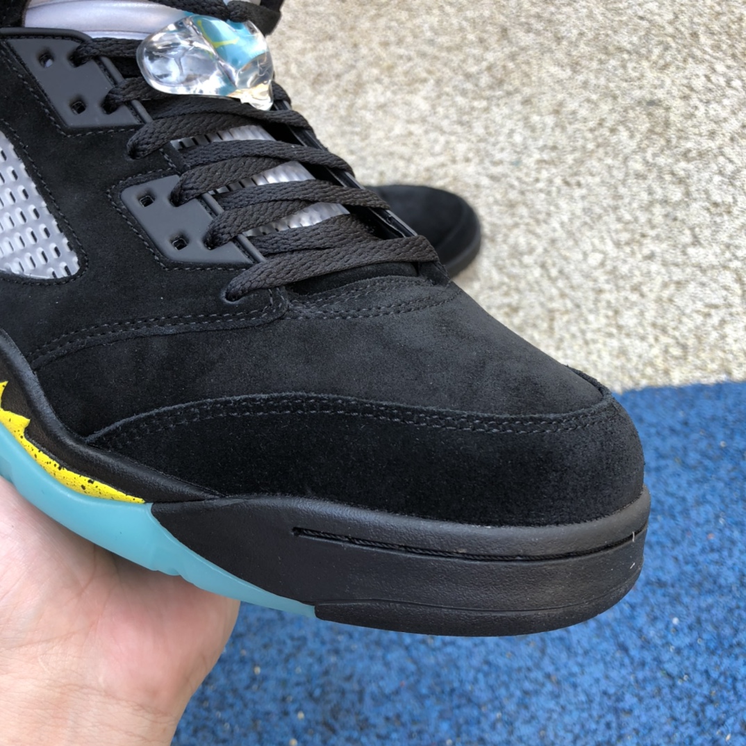 550 Air Jordan 5 Aqua 黑黄兰 篮球鞋 DD0587-047