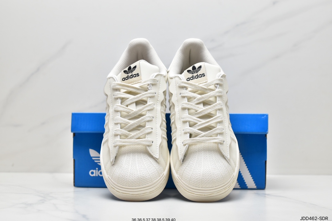 Adidas clover women's 22-year spring low-top cream white lace classic shell head sneakers GW4440