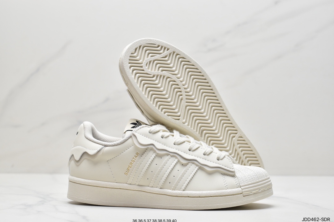 Adidas clover women's 22-year spring low-top cream white lace classic shell head sneakers GW4440