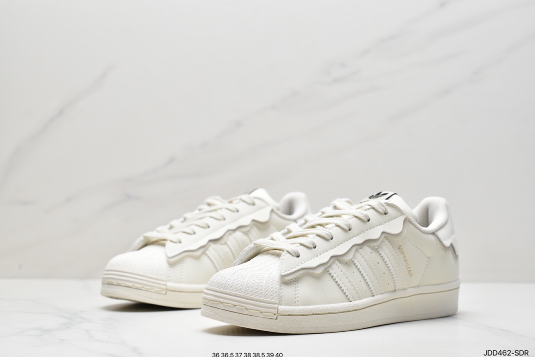 Adidas clover women's 22-year spring low-top cream white lace classic shell head sneakers GW4440