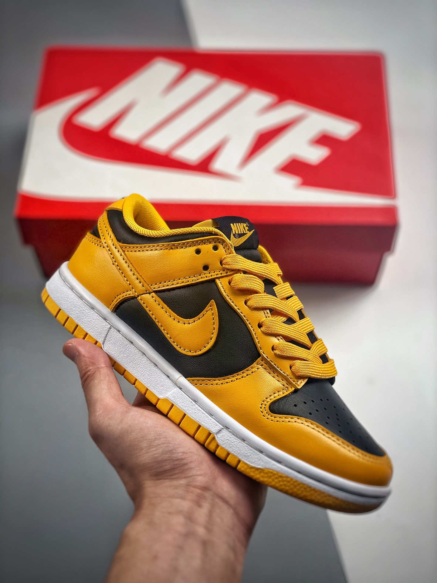 -4 Nk Dunk SB Low Negro Amarillo Gran fábrica puro original de salida Fotos reales primer lanzamiento Materia…