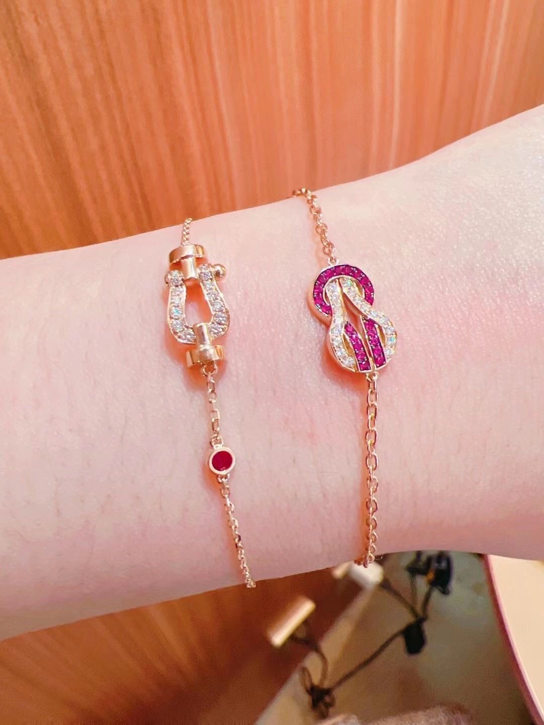 [Niche Series Jewelry]206766 [Our Product] Horseshoe Bracelet Real gold diamon
