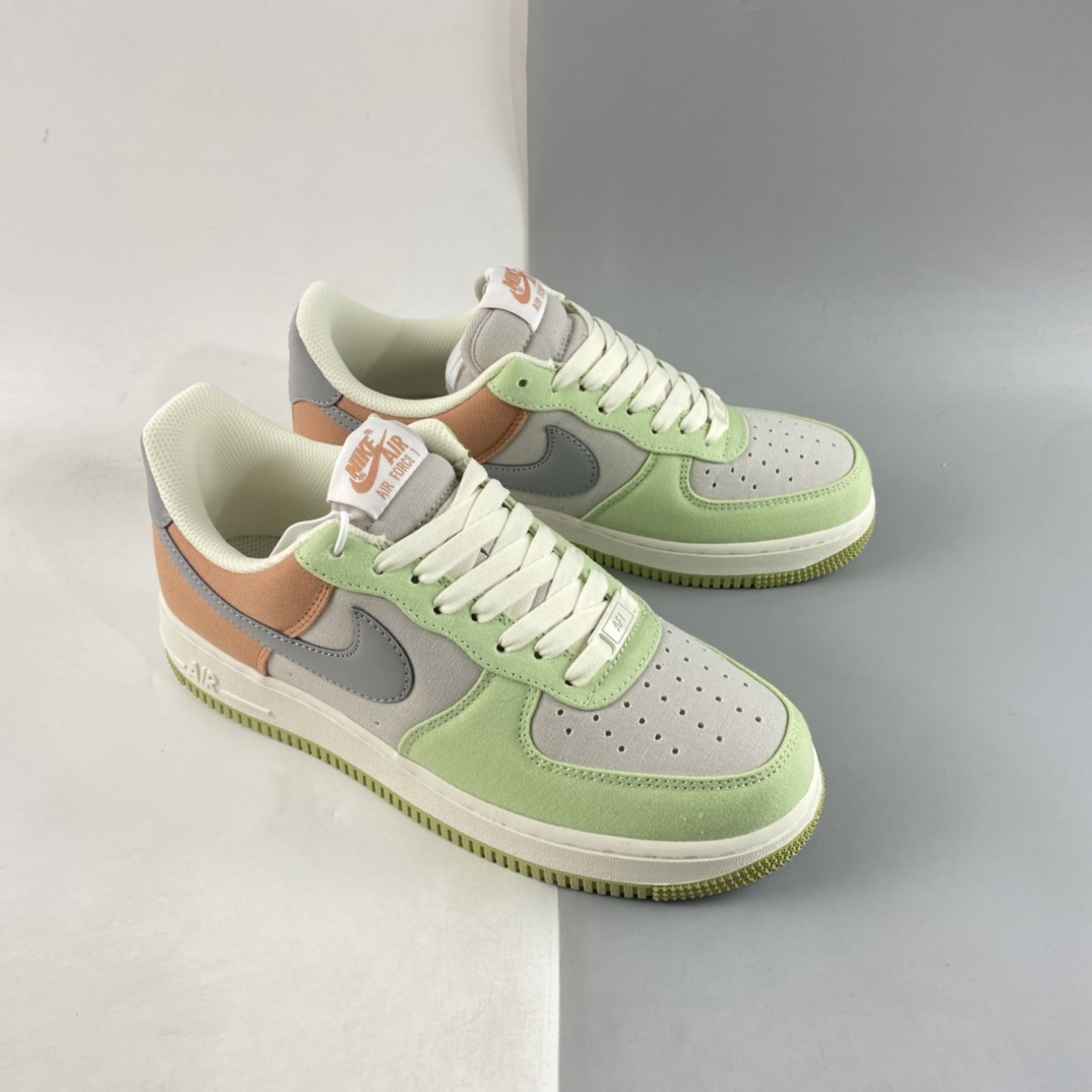 Nike Air Force 1'07 Low gray cyan cloth low top casual sneakers DG2296-004