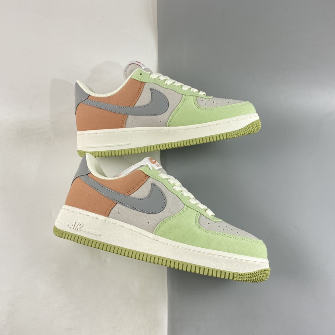 Nike Air Force 1'07 Low gray cyan cloth low top casual sneakers DG2296-004