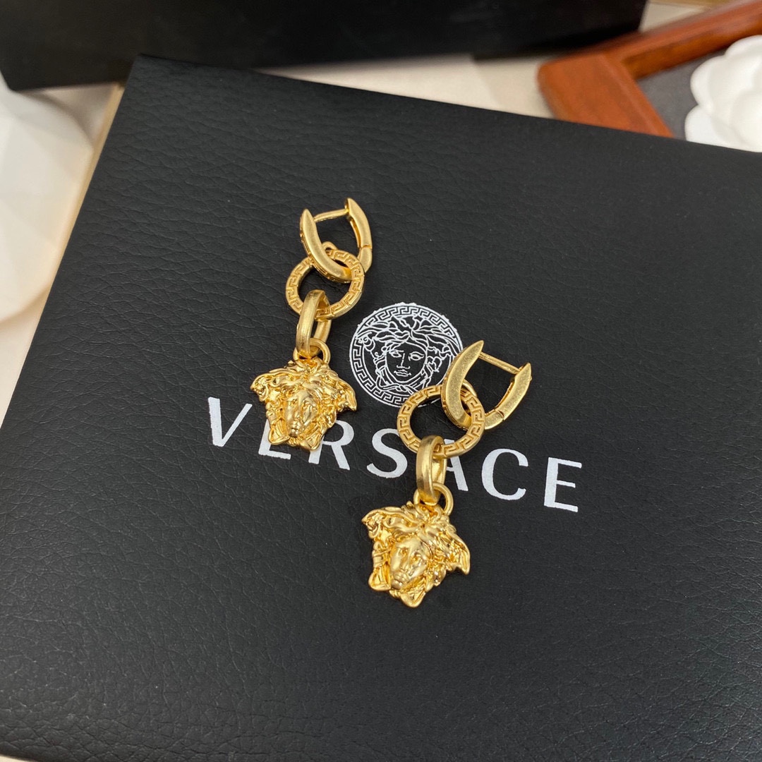 Versace Jewelry Earring Yellow Brass Virtus