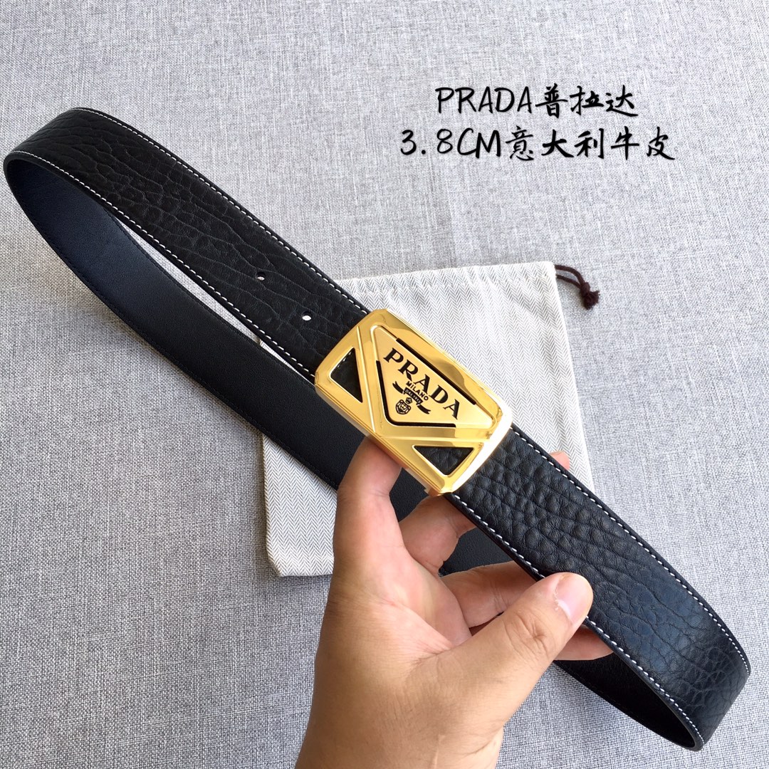 配全套包装礼盒普拉达腰带专柜在售爆款