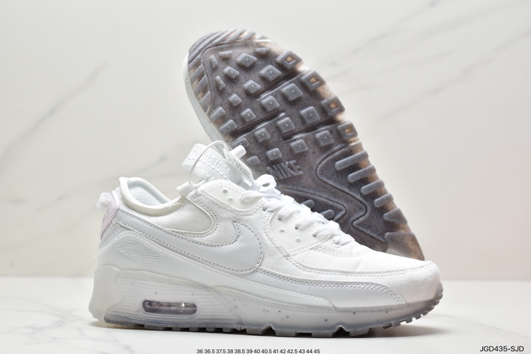 180 全新耐克Nike Air Max Terrascape 90”Sail/Black”山川地形系列经典复古百搭休闲运动气垫慢跑鞋“牛津布米白黑果冻底”DH2973-100 尺码：36 36.5 37.5 38 48.5 39 40 40.5 41 42 42.5 43 44 45 ID:JGD435-SJD