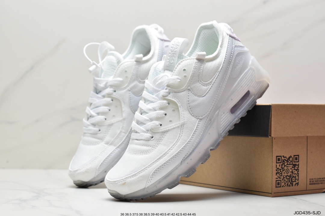 180 全新耐克Nike Air Max Terrascape 90”Sail/Black”山川地形系列经典复古百搭休闲运动气垫慢跑鞋“牛津布米白黑果冻底”DH2973-100 尺码：36 36.5 37.5 38 48.5 39 40 40.5 41 42 42.5 43 44 45 ID:JGD435-SJD