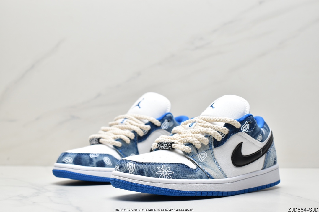 240 Jordan 1 Low ”Washed Denim” AJ1 乔1海蓝 水洗丹宁低帮DM8947-100