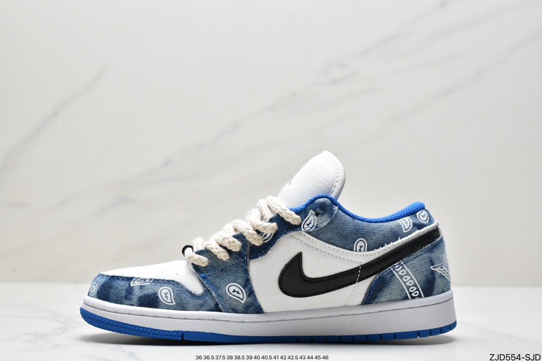 240 Jordan 1 Low ”Washed Denim” AJ1 乔1海蓝 水洗丹宁低帮DM8947-100