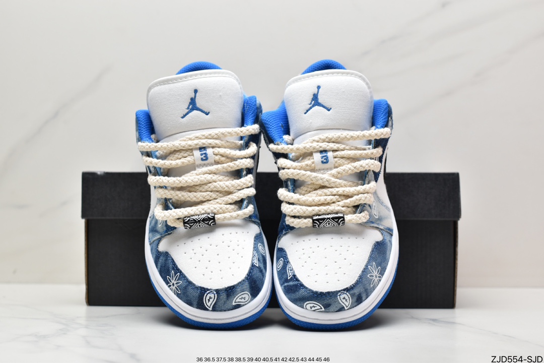 240 Jordan 1 Low ”Washed Denim” AJ1 乔1海蓝 水洗丹宁低帮DM8947-100